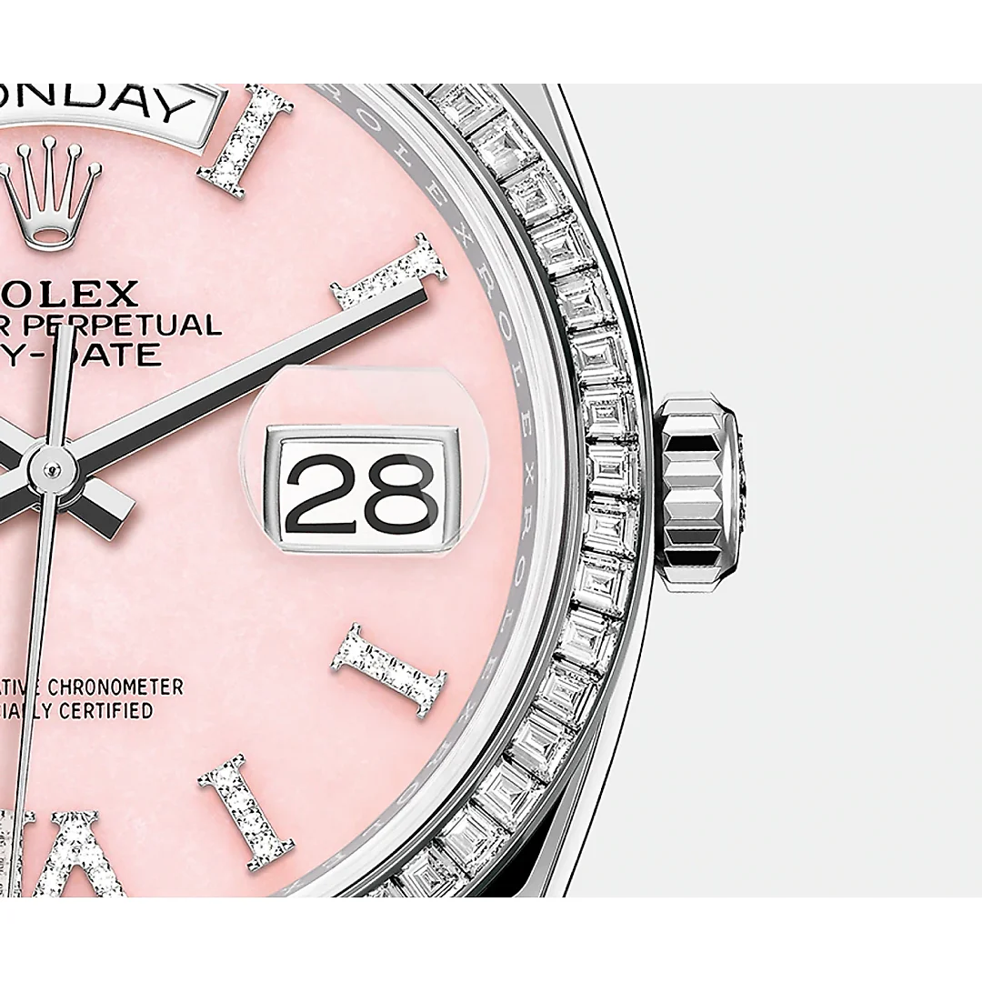 Rolex Day-Date, 36mm, Platinum and Diamonds, Ref# 128396tbr-0009