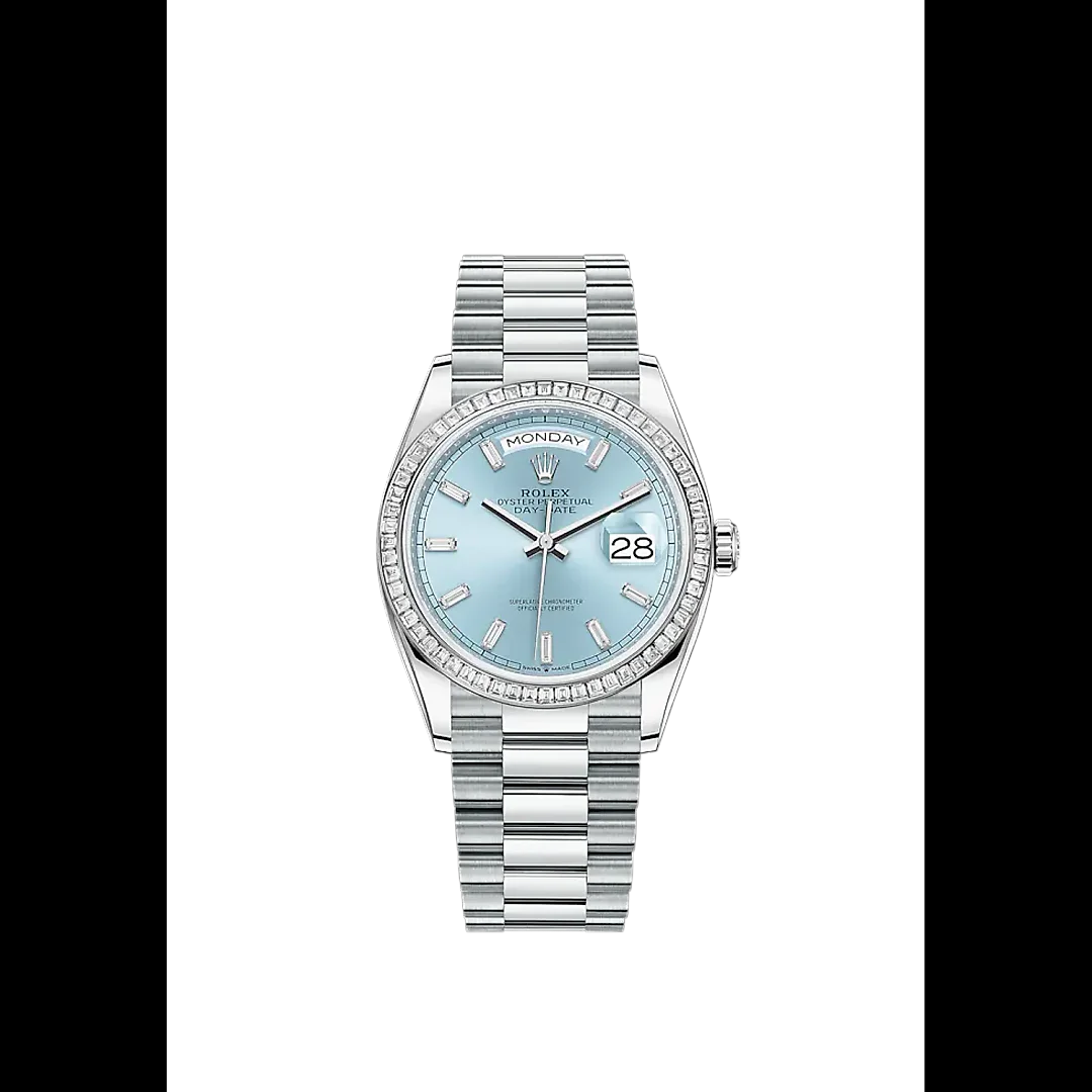 Rolex Day-Date 36mm, Platinum, Ref# 128396tbr-0003