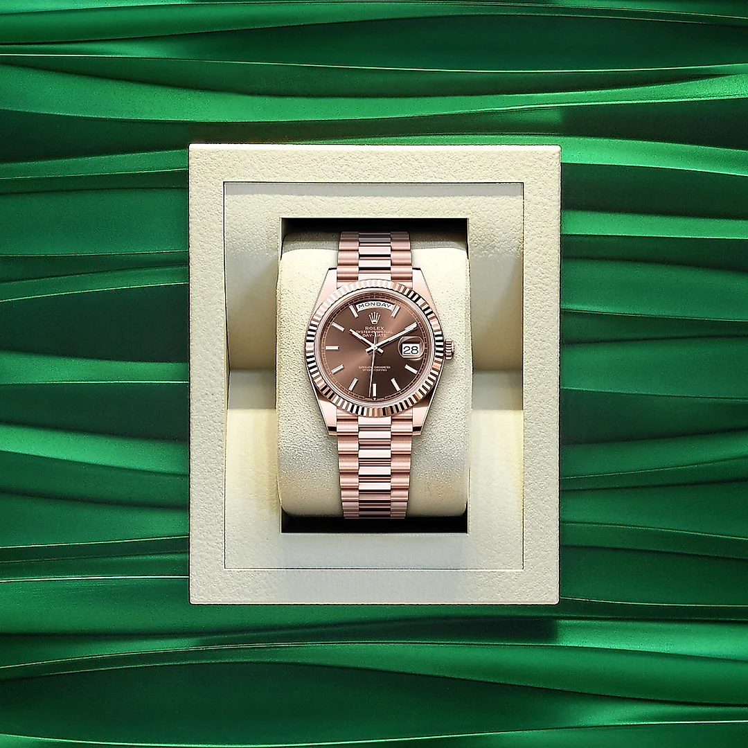 Rolex Day-Date 40, 18k Everose Gold, 40mm, Ref# 228235-0053