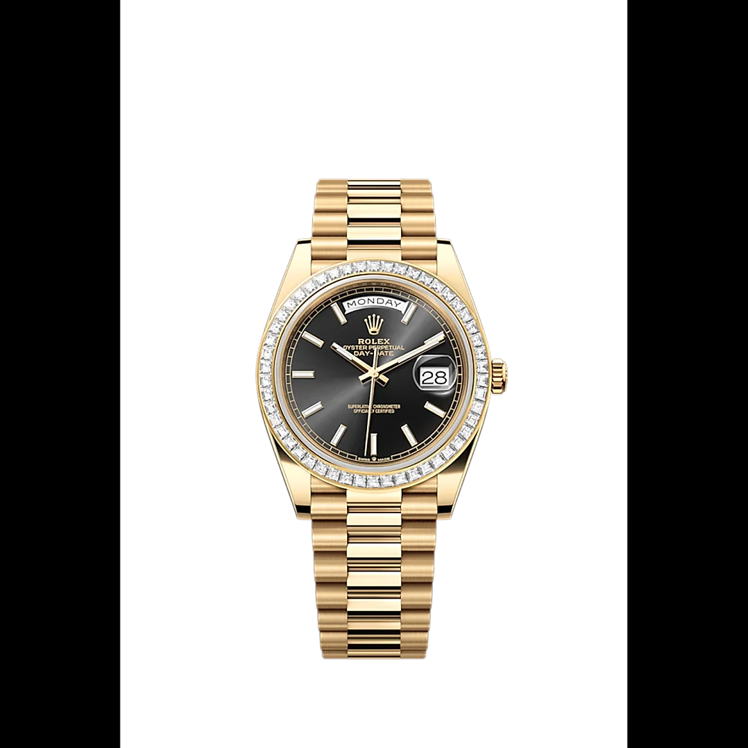 Rolex Day-Date 40, 18k Yellow Gold with Diamond-set, 40mm, Ref# 228398tbr-0041