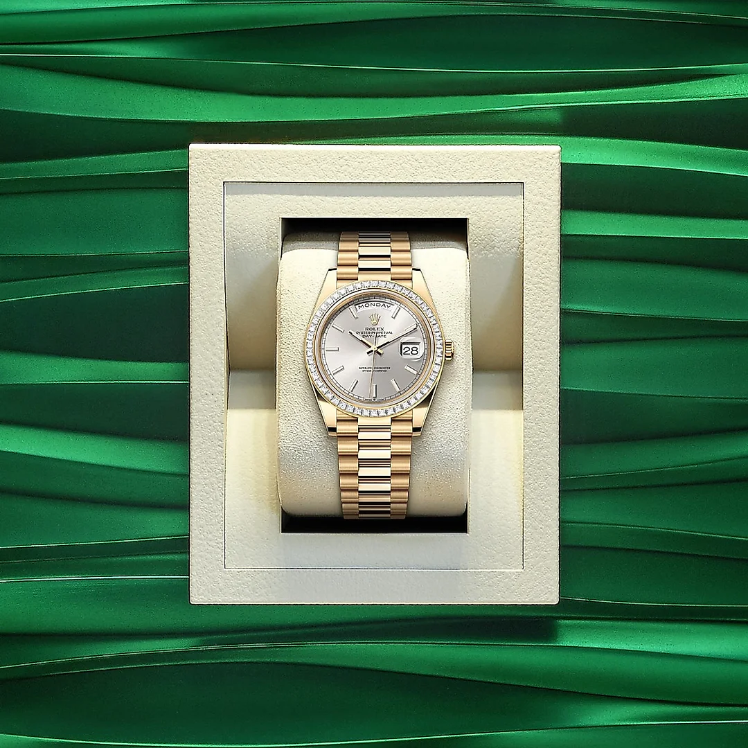 Rolex Day-Date 40, 18k Yellow Gold with Diamond-set, 40mm, Ref# 228398tbr-0040