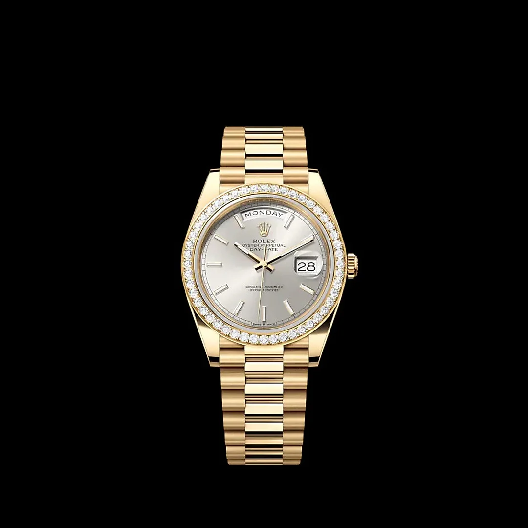 Rolex Day-Date 40, 18k Yellow Gold with Diamond-set, 40mm, Ref# 228348rbr-0042