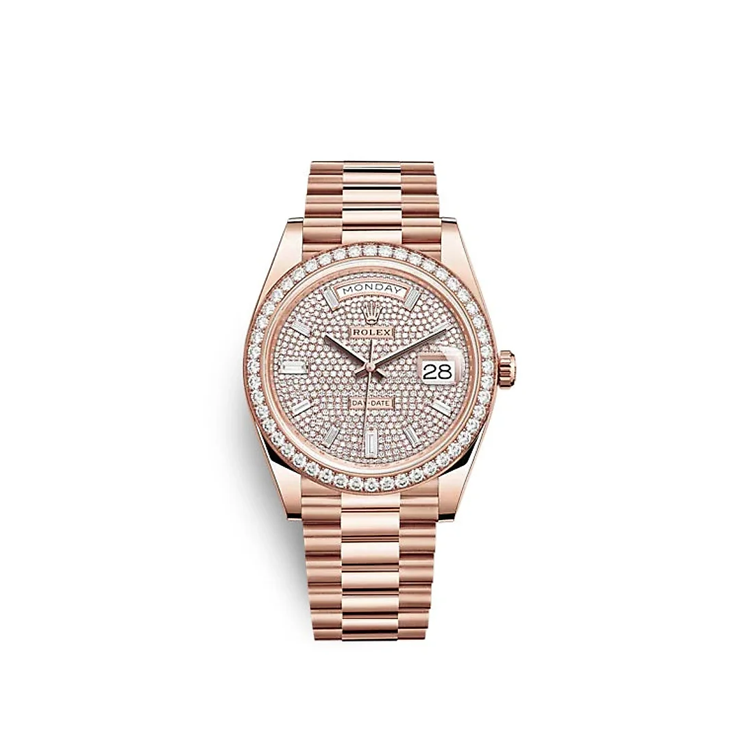 Rolex Day-Date 40 Everose gold Ref# 228345RBR-0002