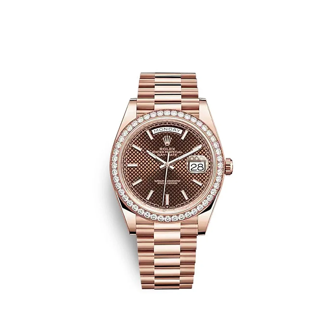 Rolex Day-Date 40 Everose gold Ref# 228345RBR-0005