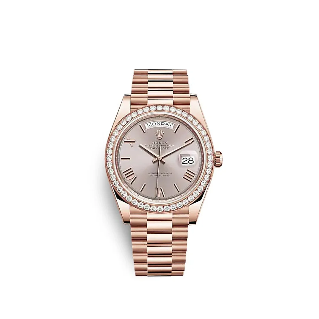 Rolex Day-Date 40 Everose gold Ref# 228345RBR-0008