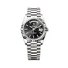 Rolex Day-Date 40 Presidential Black dial, Fluted Bezel, President bracelet, White gold Watch