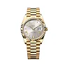 Rolex Day-Date 40 Presidential Silver dial, Fluted Bezel, President bracelet, Yellow gold Watch