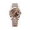 Rolex Day-Date 40 Presidential Sundust Baguette Diamond Dial 18K Everose Gold Automatic Men’s Watch