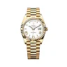 Rolex Day-Date 40 Presidential White dial, Fluted Bezel, President bracelet, Yellow gold Watch