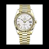 Rolex Day-Date 40 Presidential White dial, Fluted Bezel, President bracelet, Yellow gold Watch