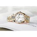 Rolex Day-Date 40 Presidential White dial, Fluted Bezel, President bracelet, Yellow gold Watch