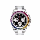 Rolex Daytona Rainbow Diamond Silver Stainless Steel 40 mm, diamond