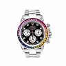 Rolex Daytona Rainbow Diamond Silver Stainless Steel 40 mm, diamond