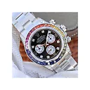 Rolex Daytona Rainbow Diamond Silver Stainless Steel 40 mm, diamond