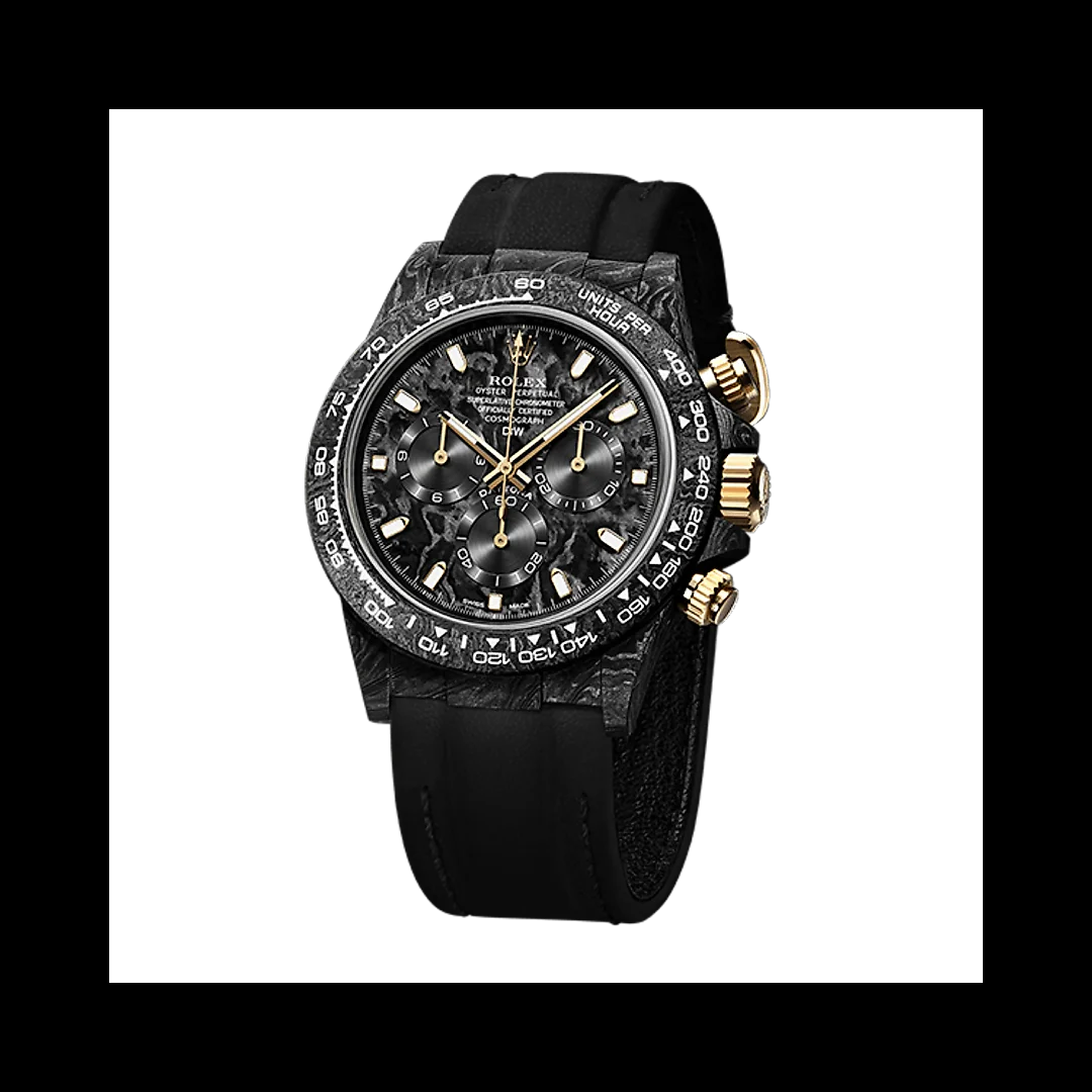 ROLEX Diw Daytona black & gold 40mm oyster carbon