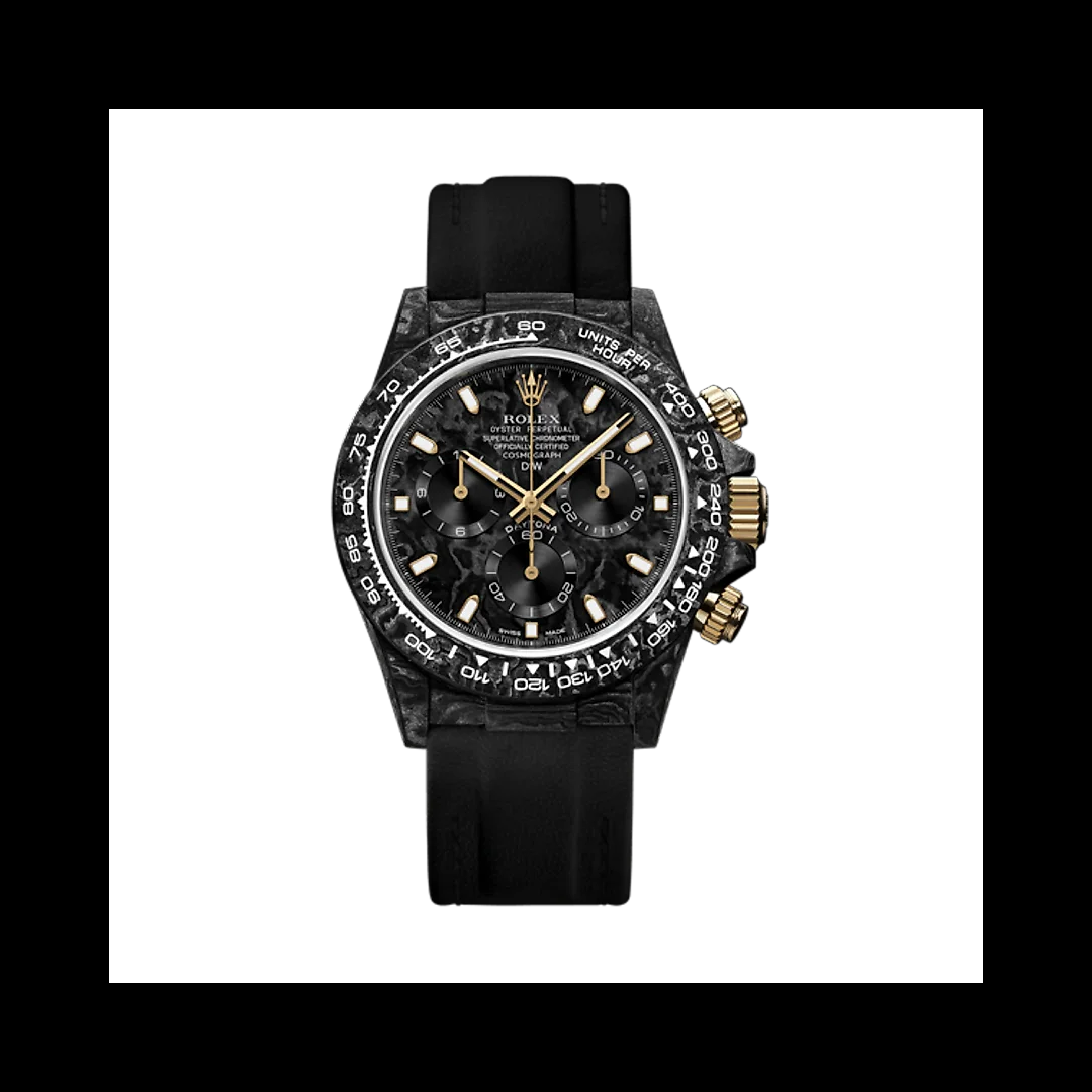 ROLEX Diw Daytona black & gold 40mm oyster carbon
