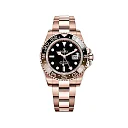 Rolex GMT-Master II 40mm Root Beer Black Dial Oyster Bracelet 18k Rose Gold Watch 126715chnr-0001
