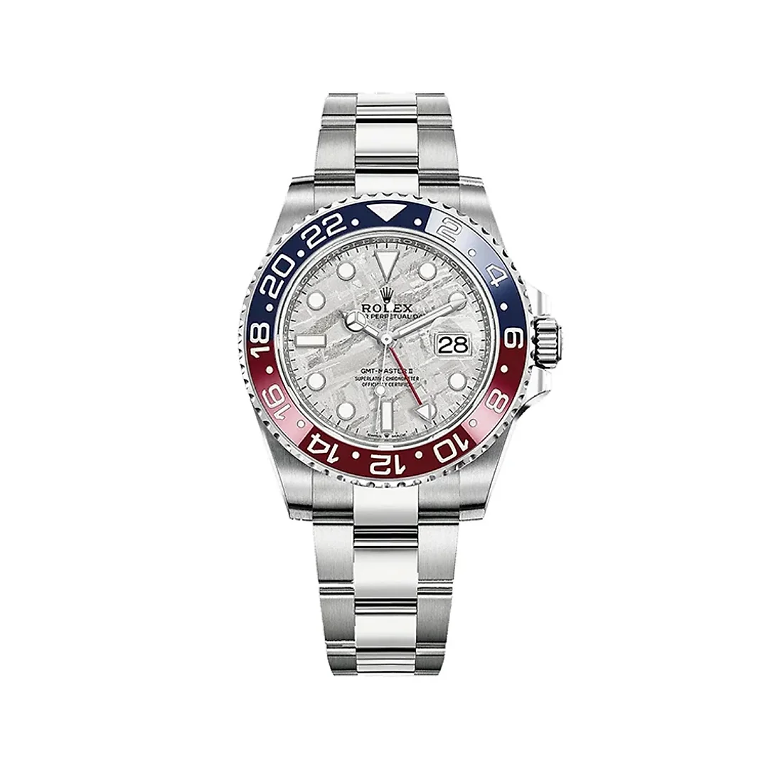 Rolex GMT-Master II Pepsi 126719BLRO-0002, 18k White Gold, Meteorite Dial