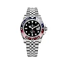 Rolex GMT Master II Pepsi Black Dial Stainless Steel Mens Watch 126710blro-0001