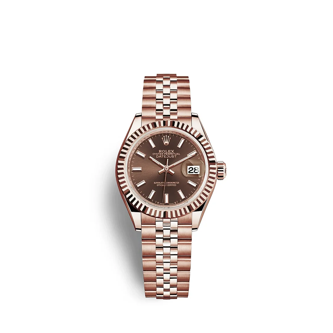 Rolex Lady-Datejust 28, 18k Everose Gold, Ref# 279175-0008