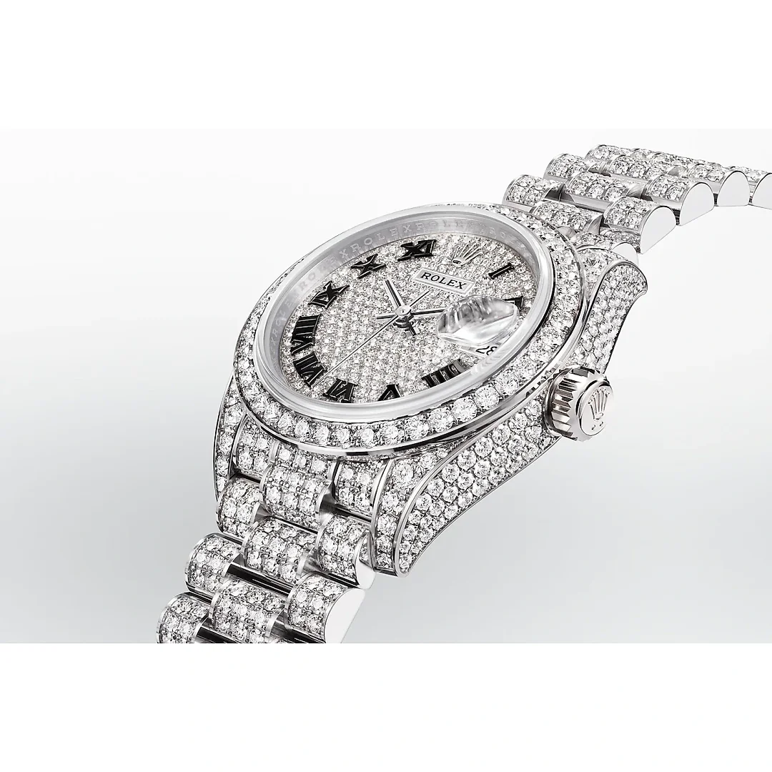Rolex Lady-Datejust 28, 18k White Gold, Ref# 279459RBR-0001
