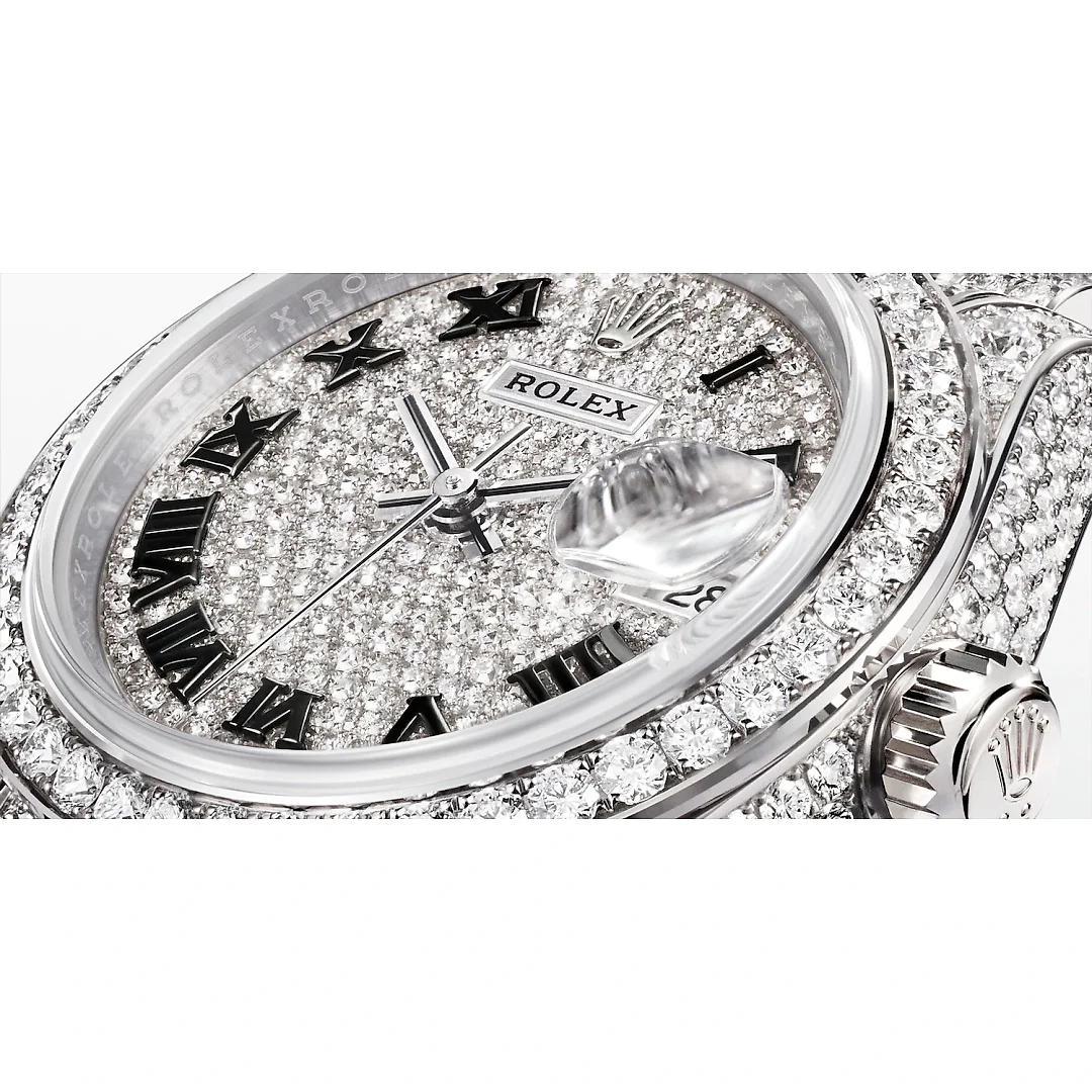 Rolex Lady-Datejust 28, 18k White Gold, Ref# 279459RBR-0001