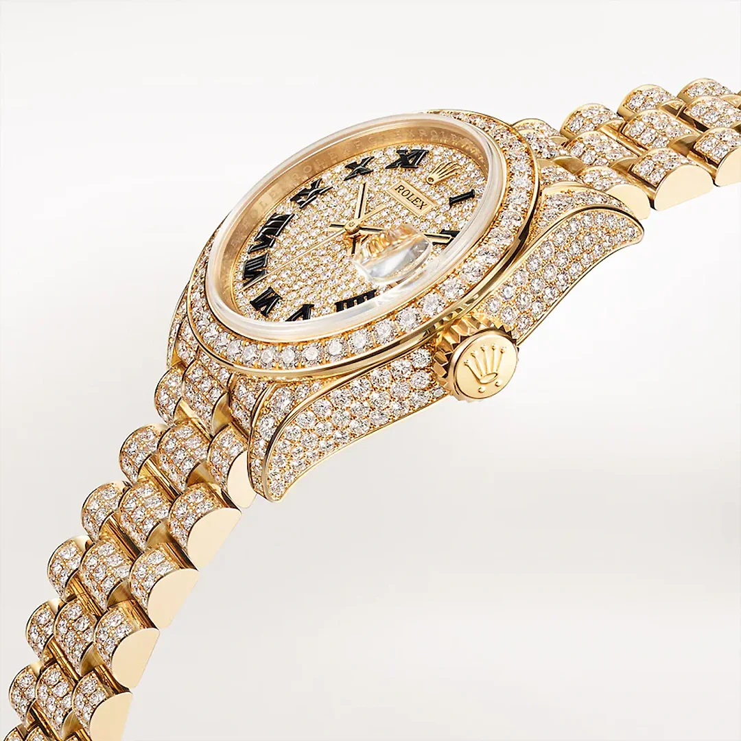 Rolex Lady-Datejust 28, 18k Yellow Gold, Ref# 279458RBR-0001