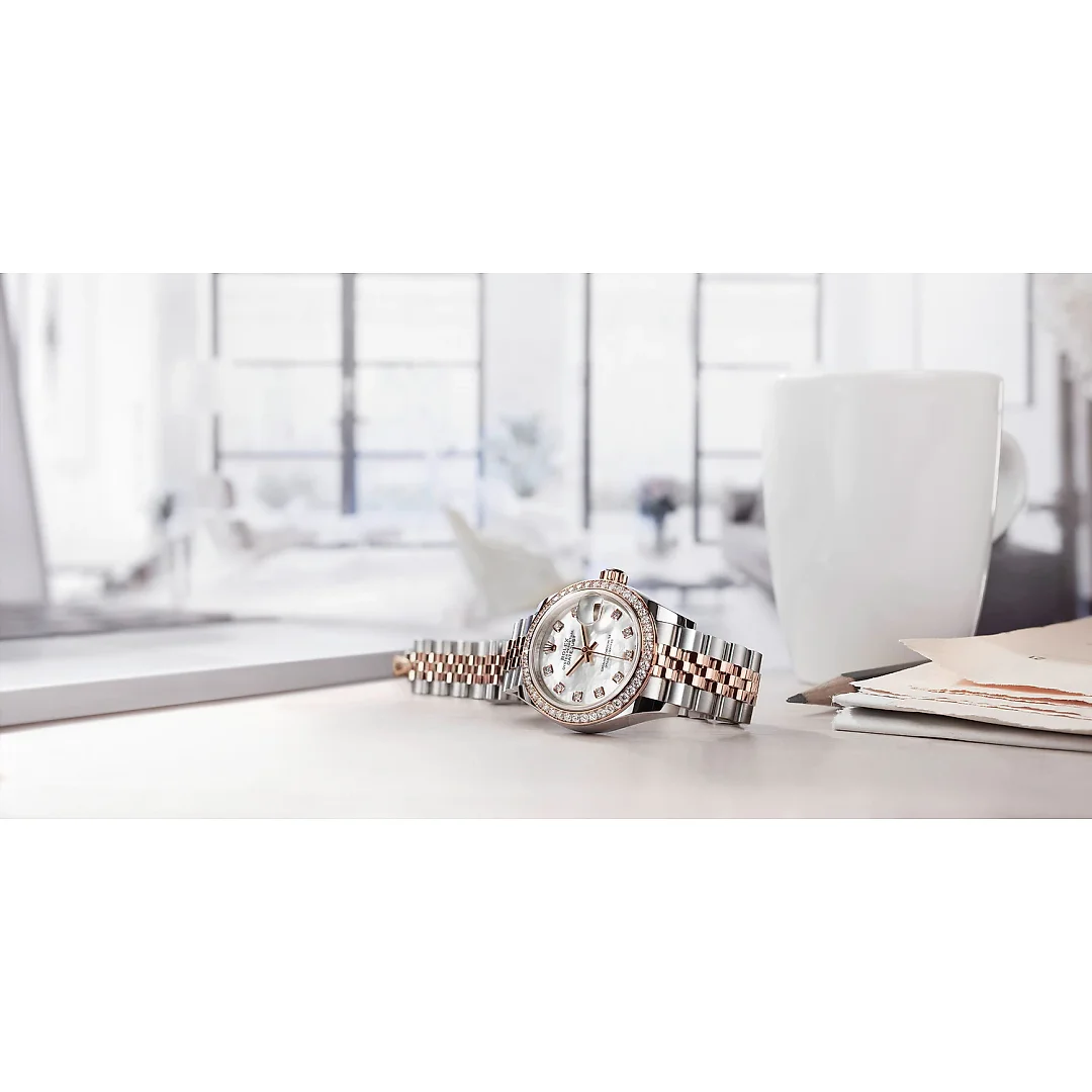Rolex Lady-Datejust 28, Oystersteel and 18k Everose Gold, Ref# 279381RBR-0013