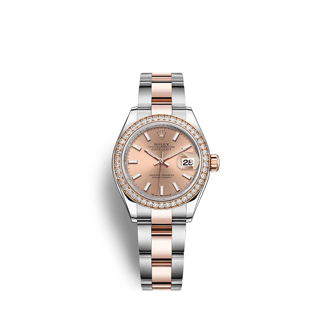 Rolex Lady-Datejust 28, Oystersteel and 18k Everose Gold, Ref# 279381RBR-0024