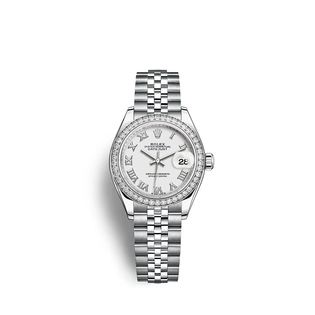 Rolex Lady-Datejust 28, Oystersteel and 18k White Gold, Ref# 279384RBR-0019