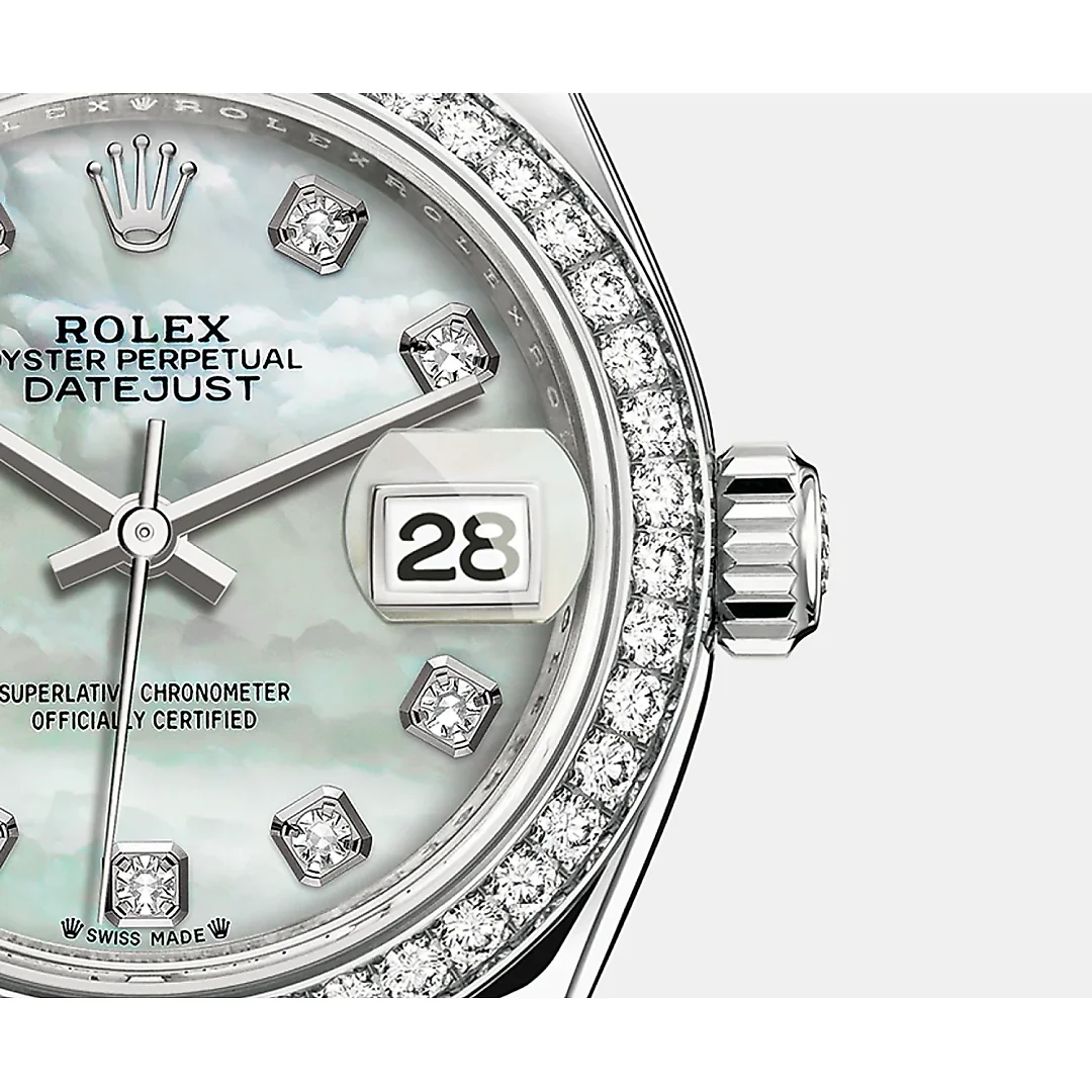 Rolex Lady-Datejust 28, Oystersteel and 18k White Gold, Ref# 279384RBR-0012