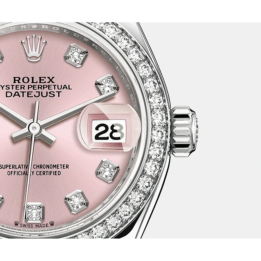 Rolex Lady-Datejust 28, Oystersteel and 18k White Gold, Ref# 279384RBR-0003
