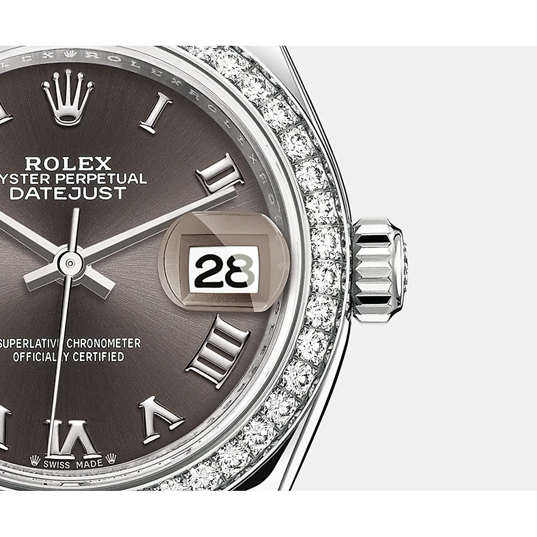 Rolex Lady-Datejust 28, Oystersteel and 18k White Gold, Ref# 279384RBR-0015