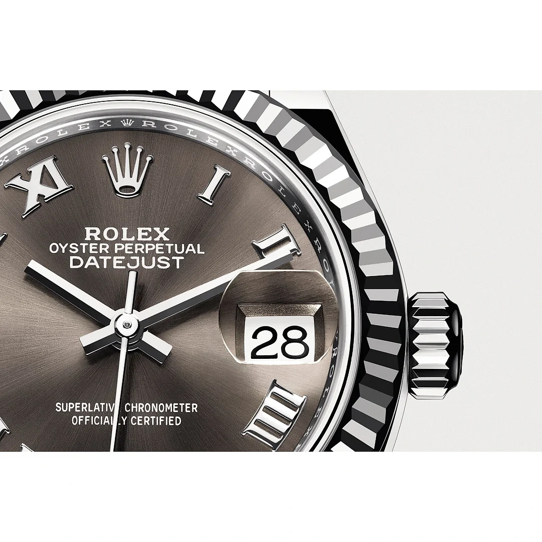 Rolex Lady-Datejust 28, Oystersteel and 18k White Gold, Ref# 279174-0014