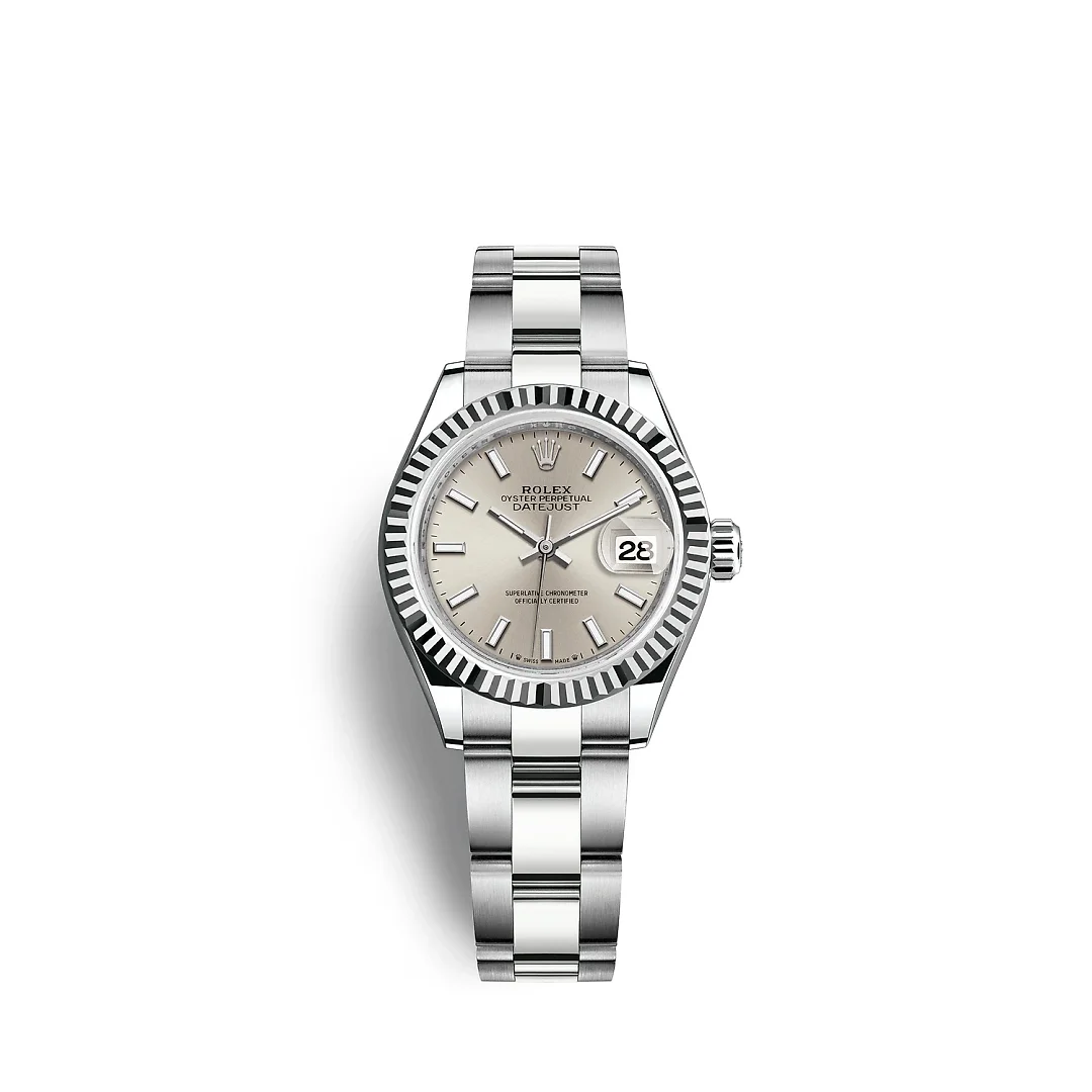Rolex Lady-Datejust 28, Oystersteel and 18k White Gold, Ref# 279174-0006