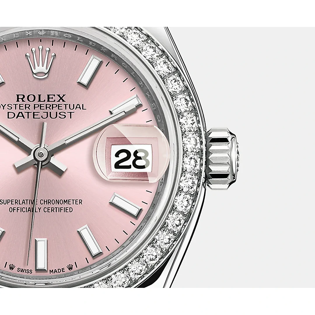 Rolex Lady-Datejust 28, Oystersteel and 18k White Gold, Ref# 279384RBR-0002