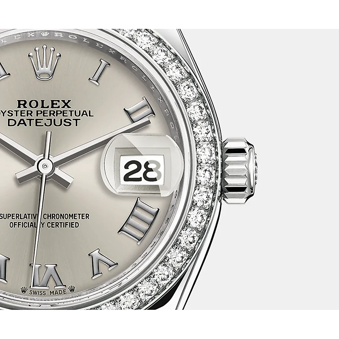 Rolex Lady-Datejust 28, Oystersteel and 18k White Gold, Ref# 279384RBR-0010