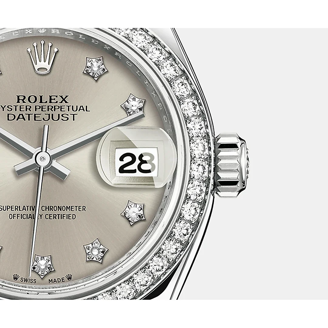 Rolex Lady-Datejust 28, Oystersteel and 18k White Gold, Ref# 279384RBR-0021