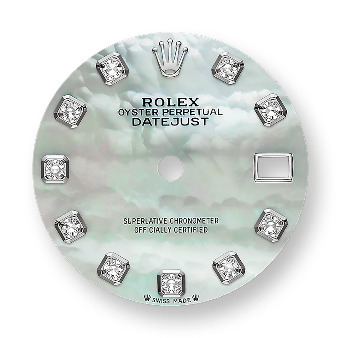 Rolex Lady-Datejust 28, Oystersteel and 18k White Gold, Ref# 279384RBR-0011