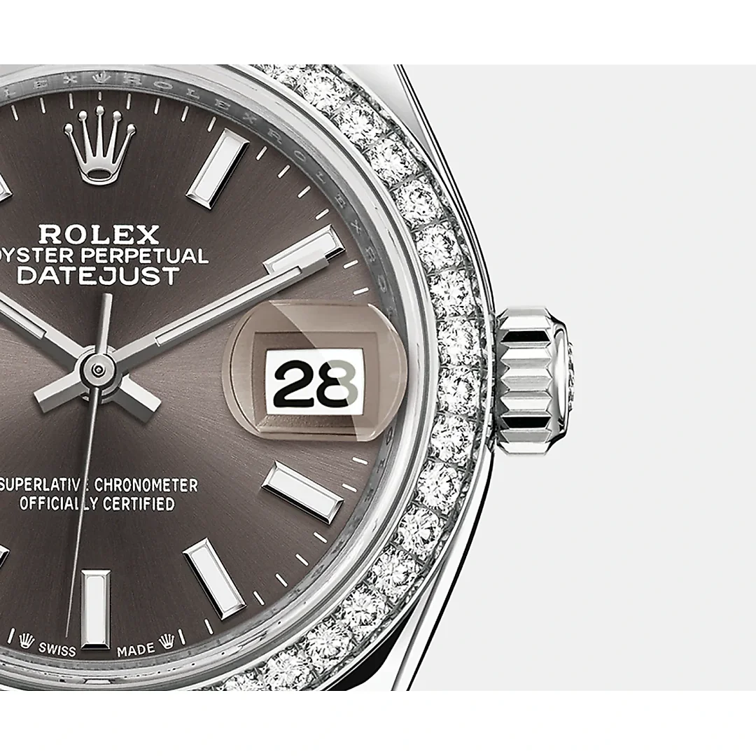 Rolex Lady-Datejust 28, Oystersteel and 18k White Gold, Ref# 279384RBR-0014