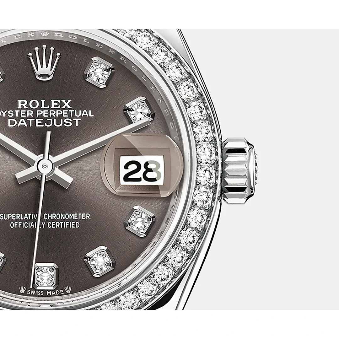Rolex Lady-Datejust 28, Oystersteel and 18k White Gold, Ref# 279384RBR-0017