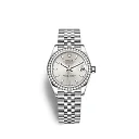 Rolex Lady-Datejust 28, Oystersteel and 18k White Gold, Ref# 279384RBR-0007