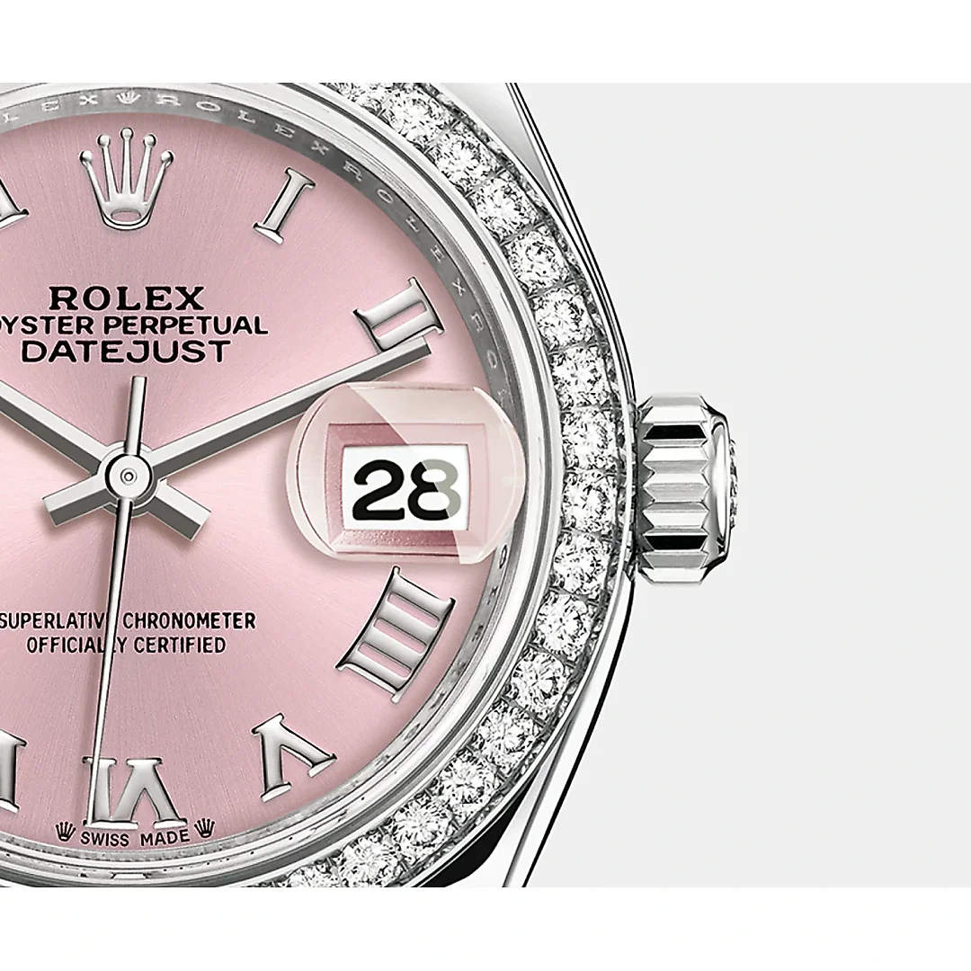 Rolex Lady-Datejust 28, Oystersteel and 18k White Gold, Ref# 279384RBR-0006