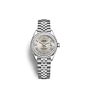 Rolex Lady-Datejust 28, Oystersteel and 18k White Gold, Ref# 279384RBR-0009