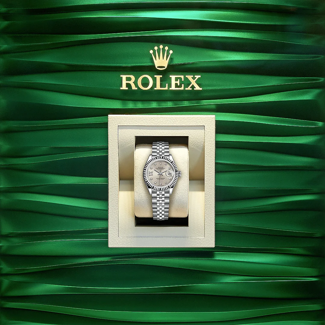 Rolex Lady-Datejust 28, Oystersteel and 18k White Gold, Ref# 279174-0021