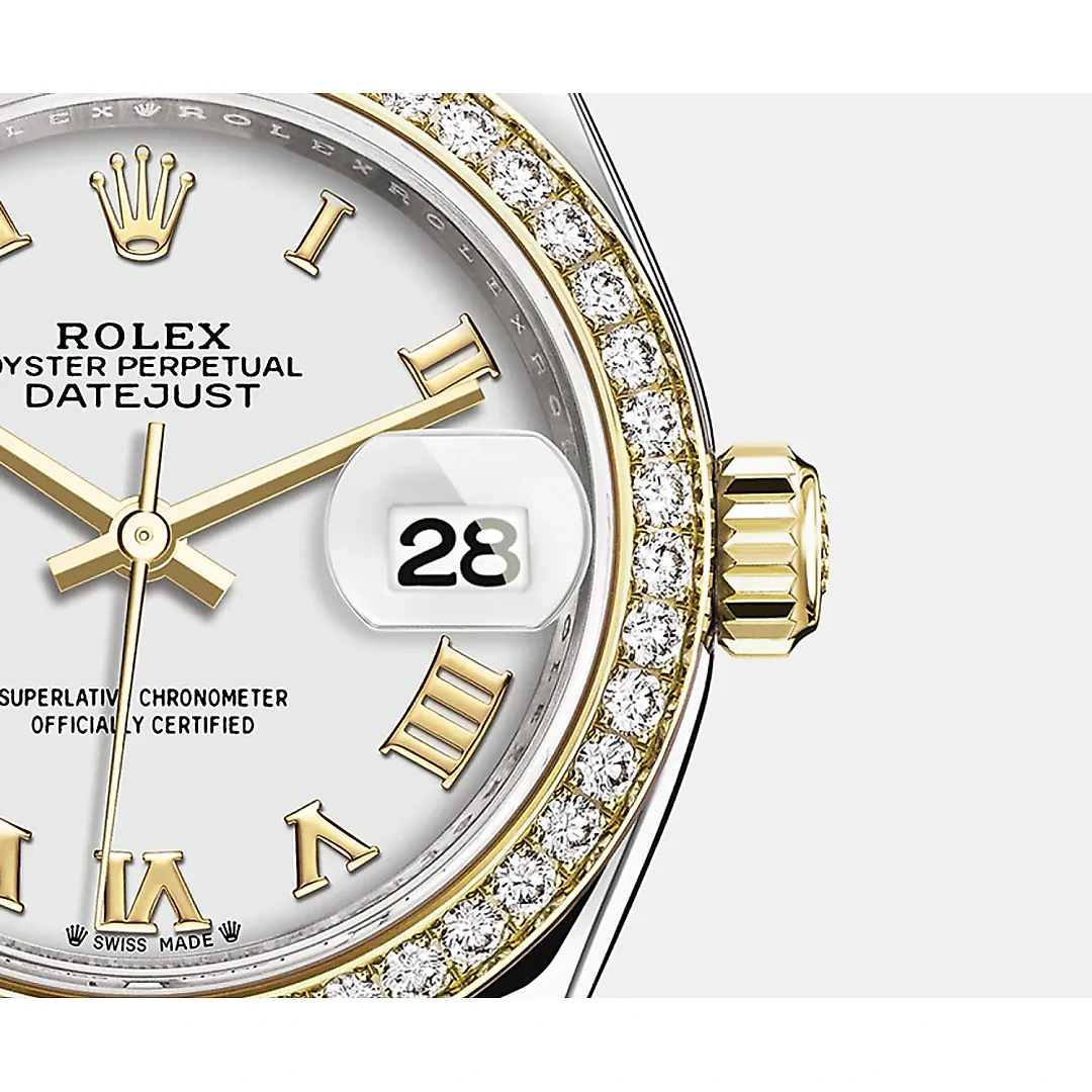 Rolex Lady-Datejust 28, Oystersteel and 18k Yellow Gold, Ref# 279383RBR-0023
