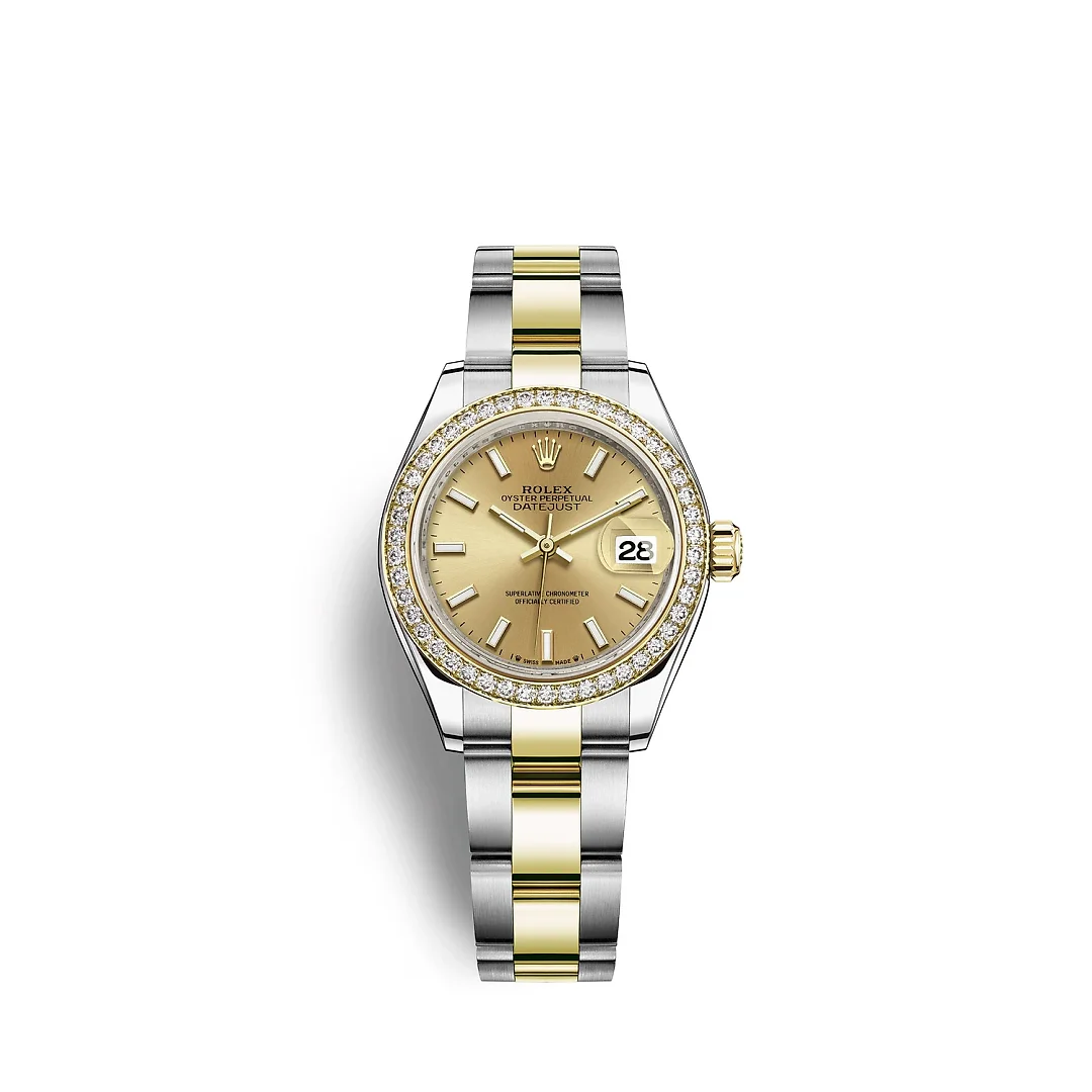 Rolex Lady-Datejust 28, Oystersteel and 18k Yellow Gold, Ref# 279383RBR-0002