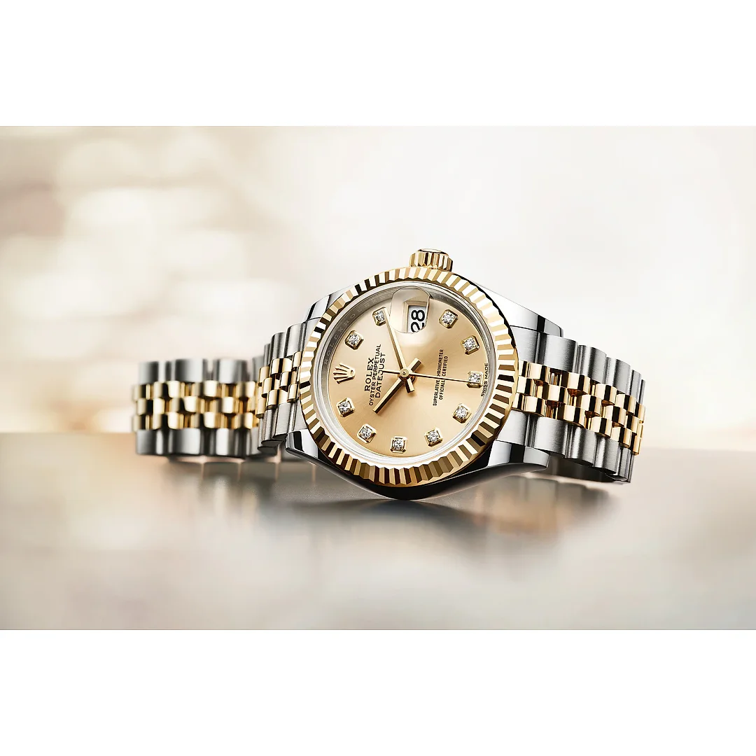 Rolex Lady-Datejust 28, Oystersteel and 18k Yellow Gold, Ref# 279173-0011