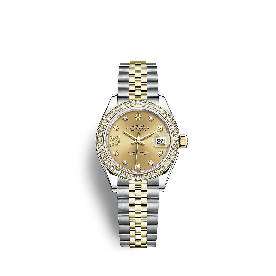 Rolex Lady-Datejust 28, Oystersteel and 18k Yellow Gold, Ref# 279383RBR-0021