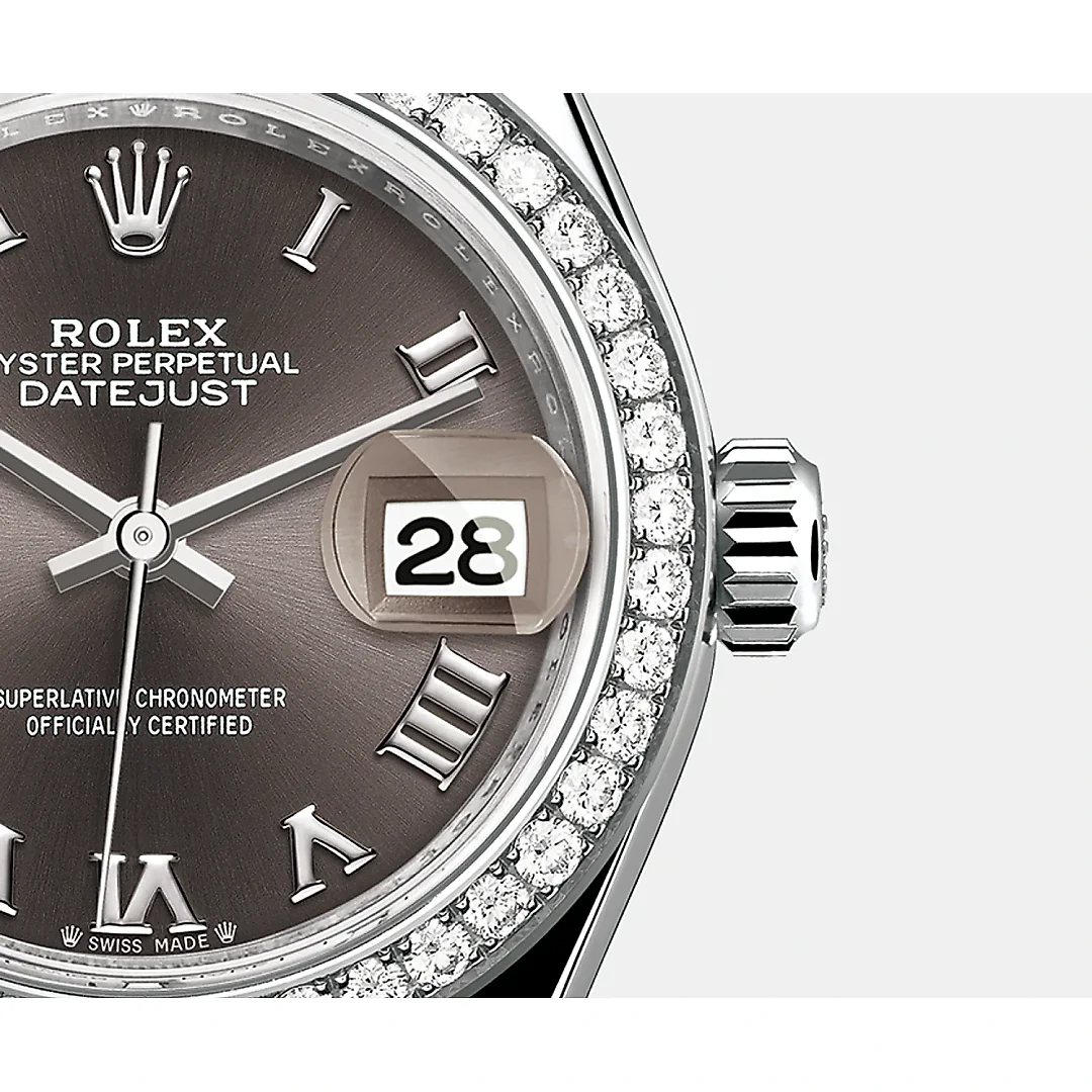 Rolex Lady-Datejust 28mm, 18k White Gold, Ref# 279139rbr-0010